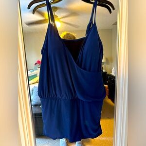 Women’s 1 piece Bal Harbour Swimsuit/ Swimdress ~size 18 in Navy